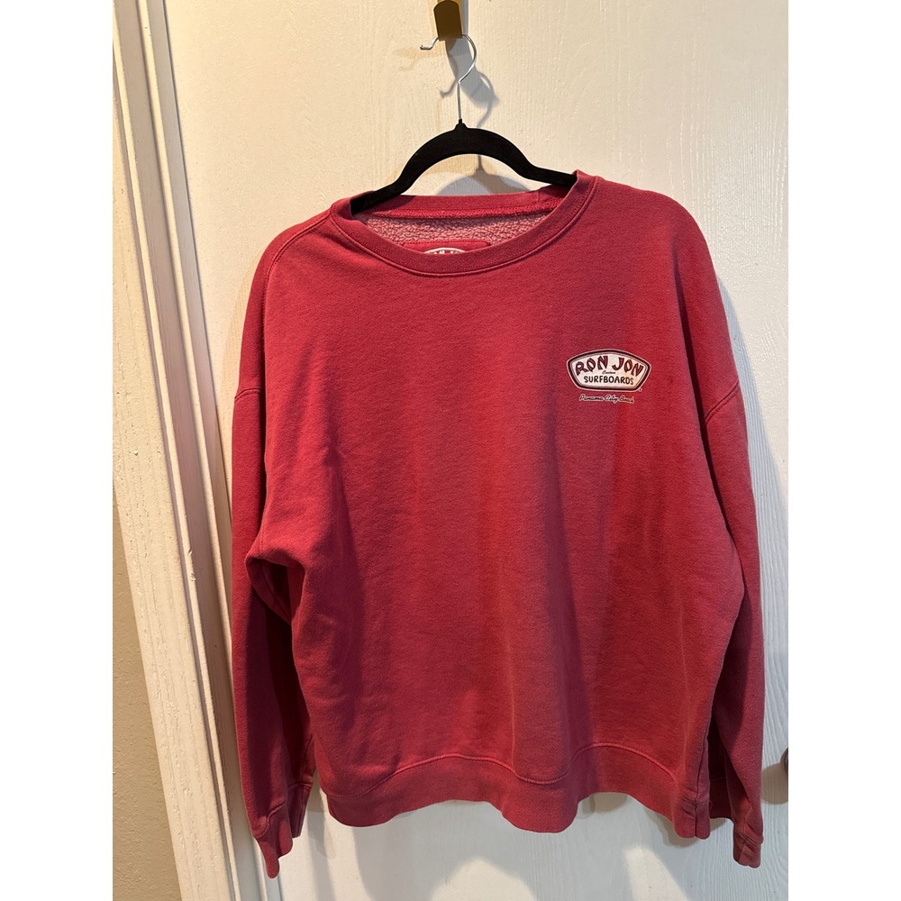 Ron Jon Surf Shop Panama City Beach Sweatshirt XL Red Crewneck Graphic Pullover